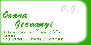 oxana germanyi business card